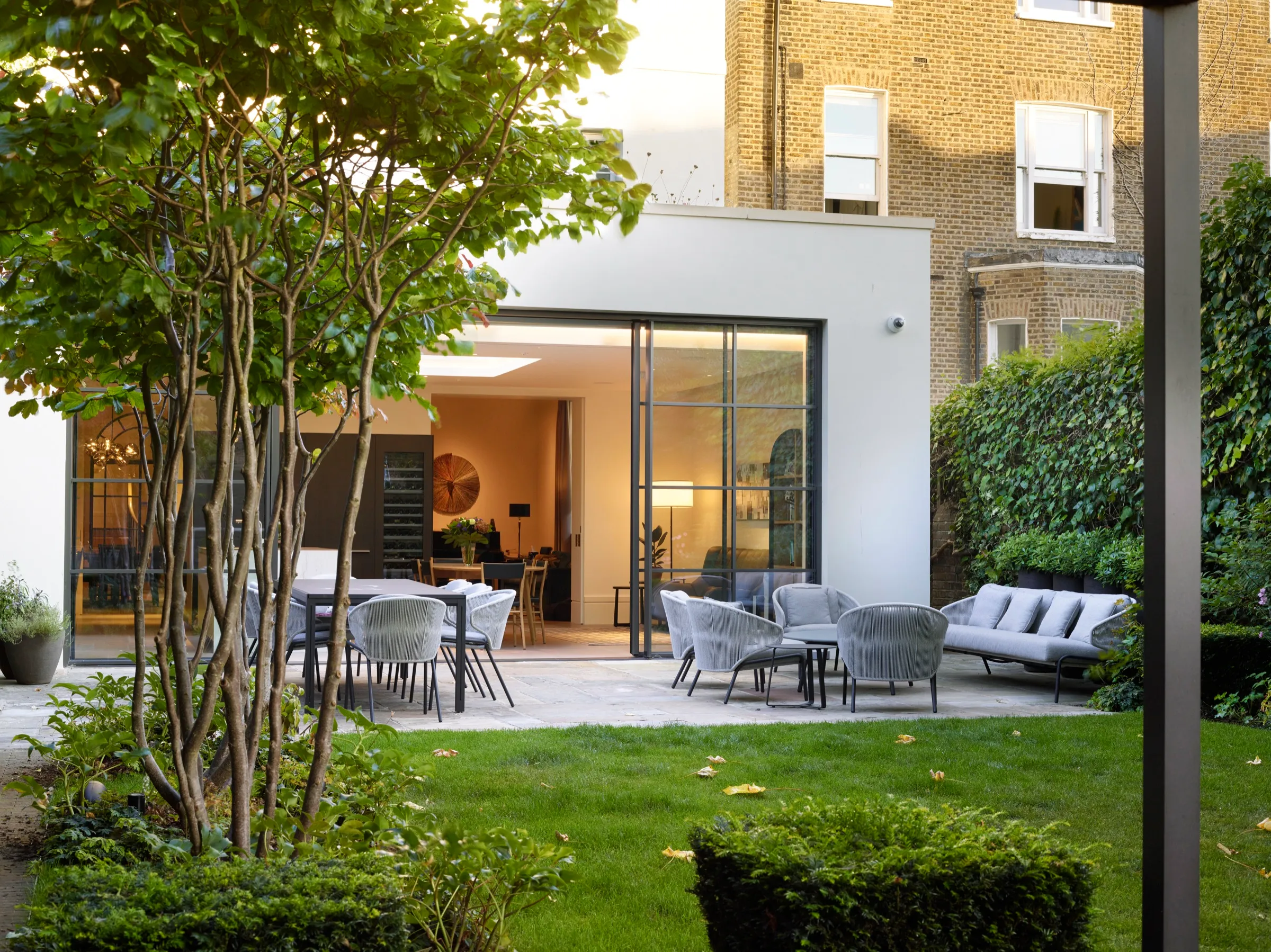 Rear extension and terrace seen from the garden