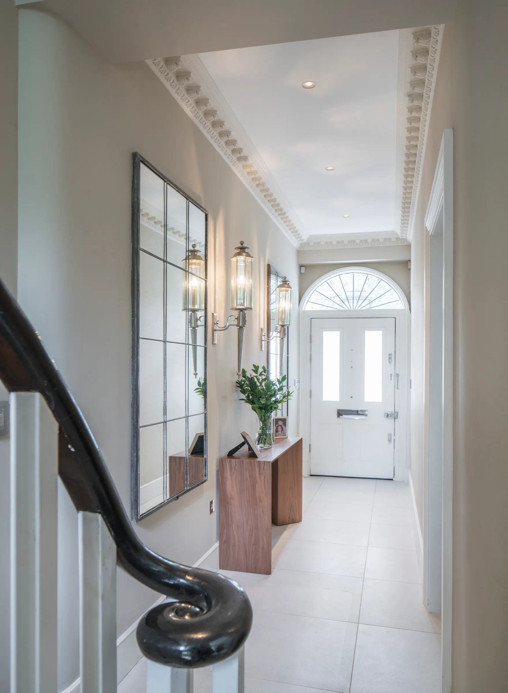 Entrance hall with fanlight front door