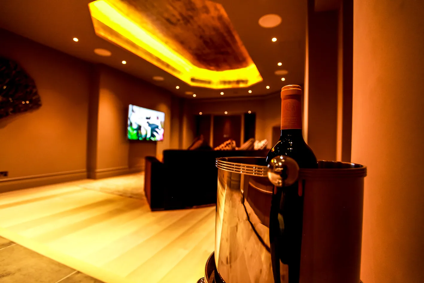 Basement bar and lounge
