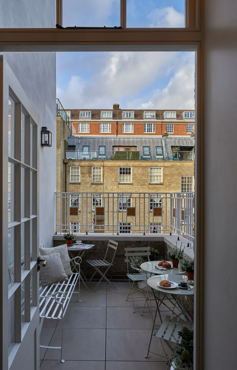 Balcony overlooking Marylebone rooftops